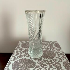 LEAD GLASS VASE-6.25 Inch tall bud vase